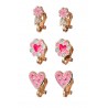 Boucles d'oreilles à clips Fleurs (3 paires)