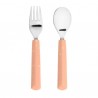 Set de 2 couverts en inox - Abricot