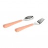 Set de 2 couverts en inox - Abricot
