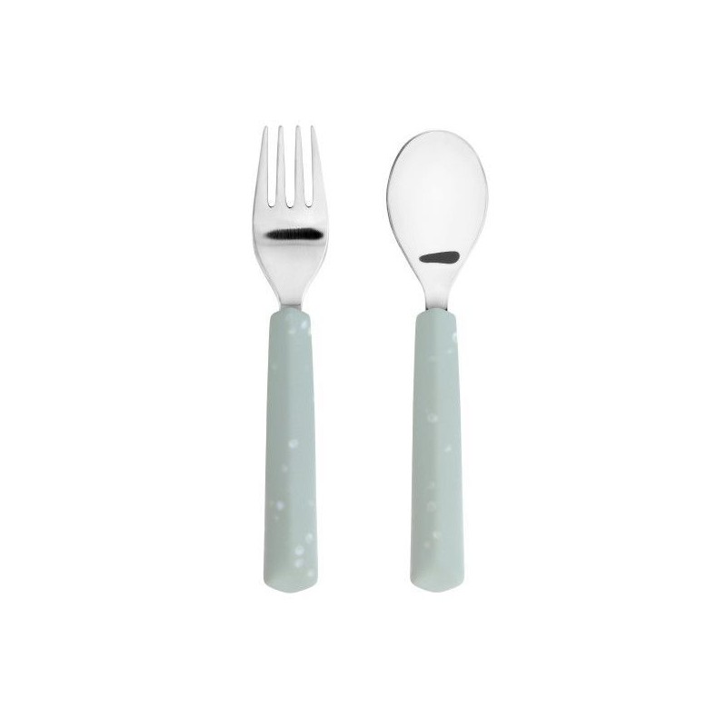 Set de 2 couverts en inox - Bleu Set de 2 couverts en inox - Bleu