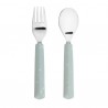 Set de 2 couverts en inox - Bleu
