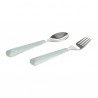 Set de 2 couverts en inox - Bleu