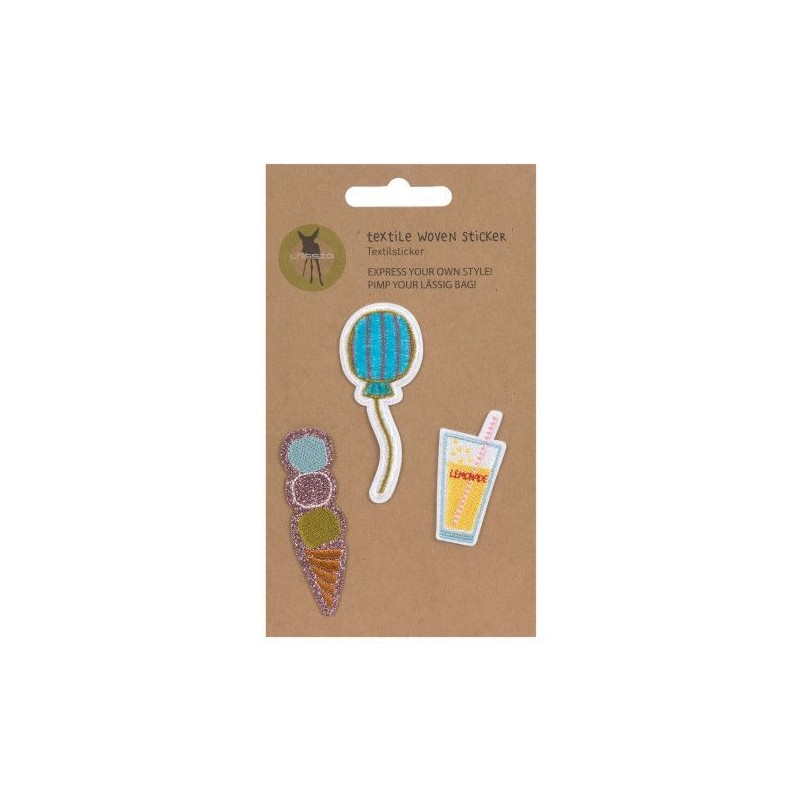 Lot de 3 autocollants textiles - Sunny Lot de 3 autocollants textiles - Sunny