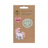 Lot de 3 autocollants textiles - Licorne