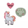 Lot de 3 autocollants textiles - Licorne