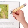 Stylo marque-page à encre effaçable - Régle en bois