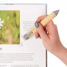 Stylo marque-page à encre effaçable - Régle en bois