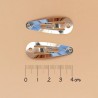 Barrettes champignons - Framboise (paire)