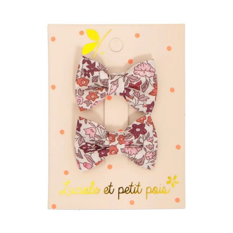 Barrettes mini papillon - Liberty Ava spring (paire) Barrettes mini papillon - Liberty Ava spring (paire)