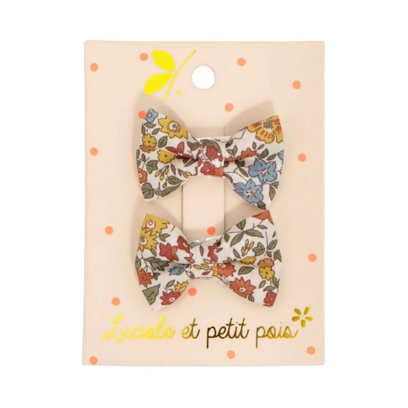 Barrettes mini papillon - Liberty Ava automne (paire) Barrettes mini papillon - Liberty Ava automne (paire)