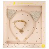 Coffret cadeau - Serre-tête chat et Bracelet Liberty Capel moutarde
