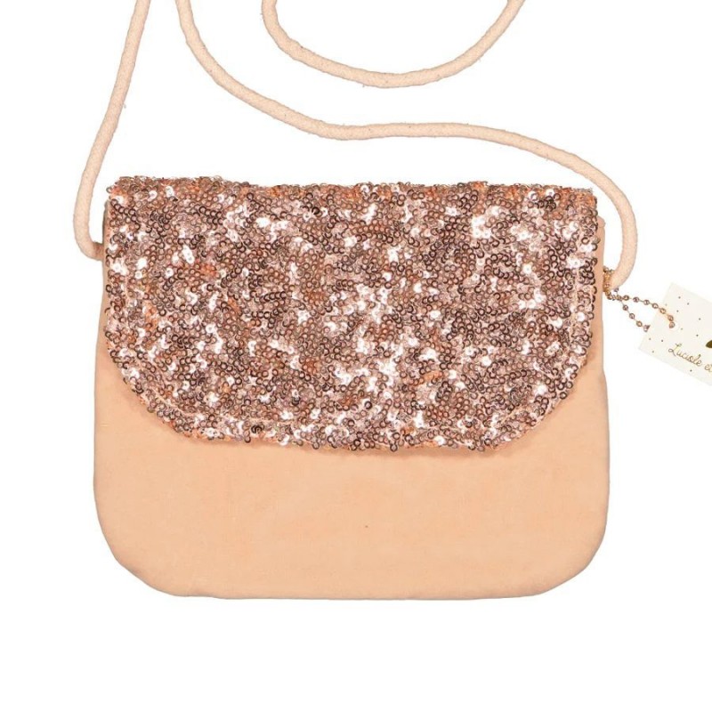 Sac à main - Velours et sequins roses Sac à main - Velours et sequins roses