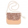 Sac à main - Velours et sequins roses
