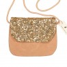 Sac à main - Velours et sequins or