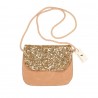 Sac à main - Velours et sequins or