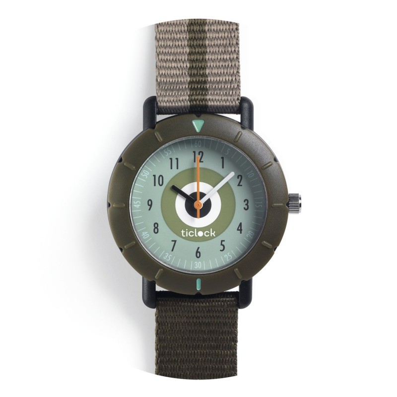 Montre cadran rotatif Ticlock - Green target Montre cadran rotatif Ticlock - Green target