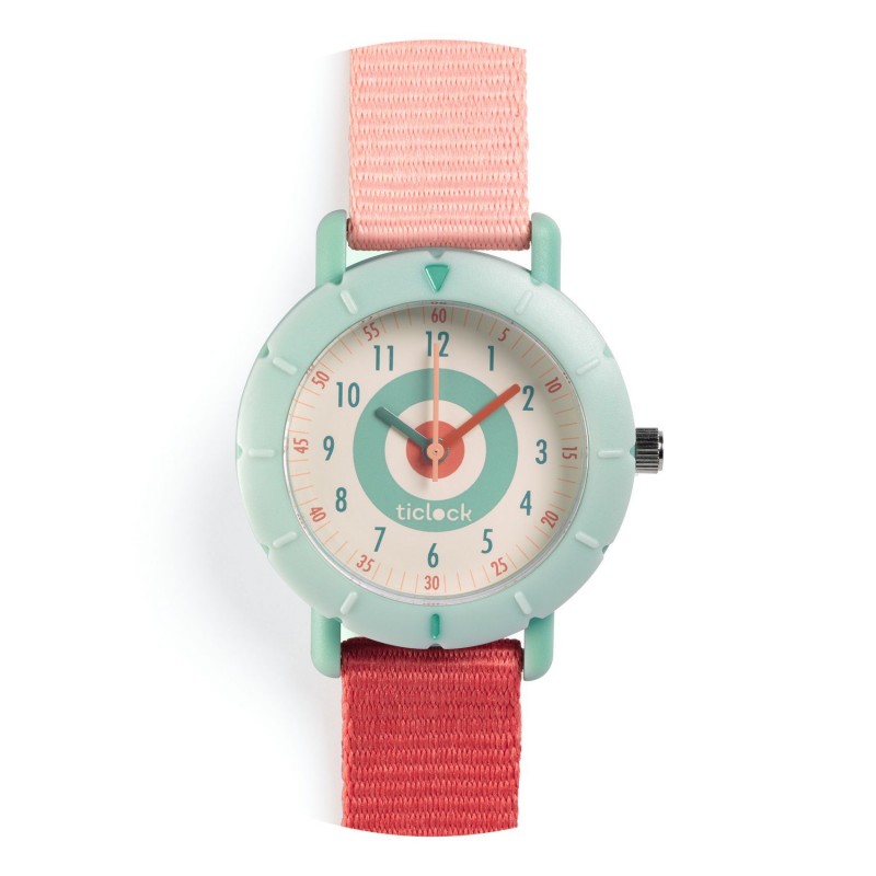 Montre cadran rotatif Ticlock - Pink target Montre cadran rotatif Ticlock - Pink target