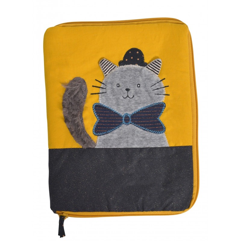 Protège carnet de santé chat gris Les Moustaches Protège carnet de santé chat gris Les Moustaches