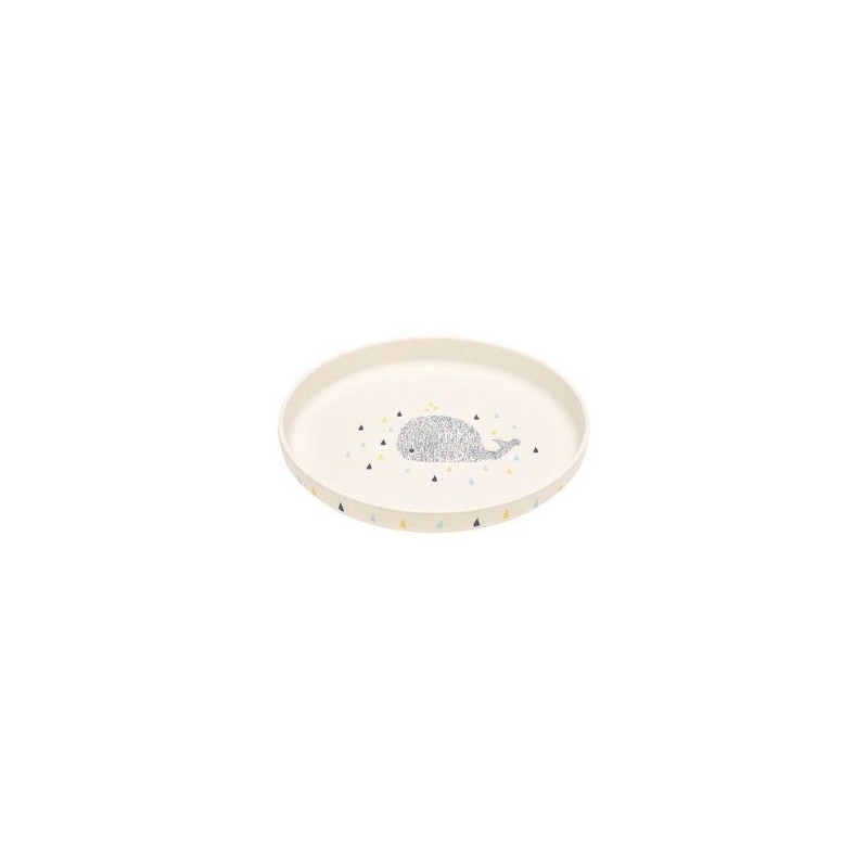 Assiette en bambou Little Water Baleine Assiette en bambou Little Water Baleine