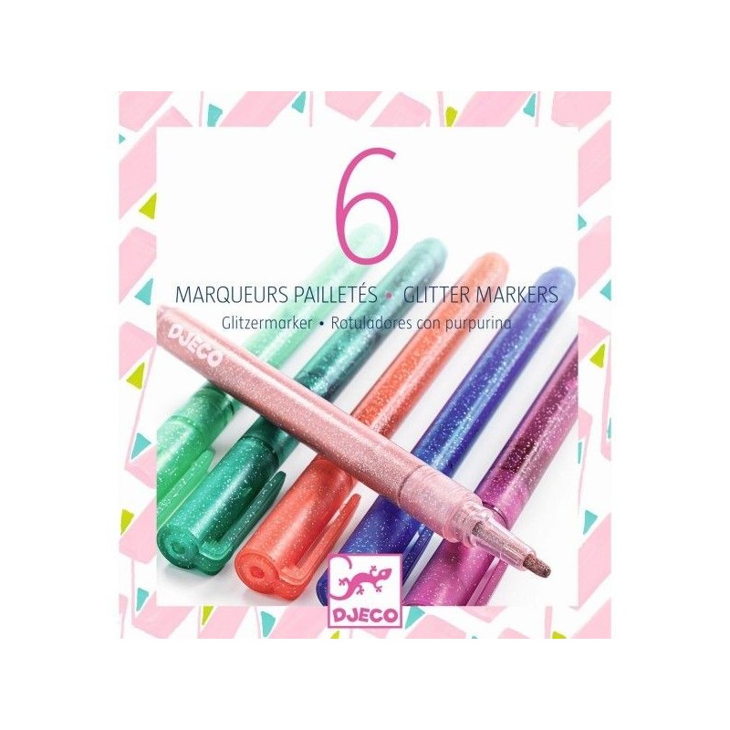 6 marqueurs pailletés sweet 6 marqueurs pailletés sweet