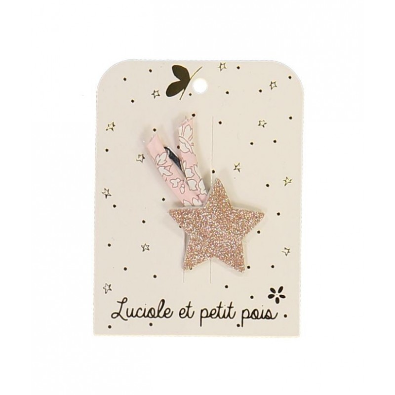 Barrette étoile filante - Rose Barrette étoile filante - Rose