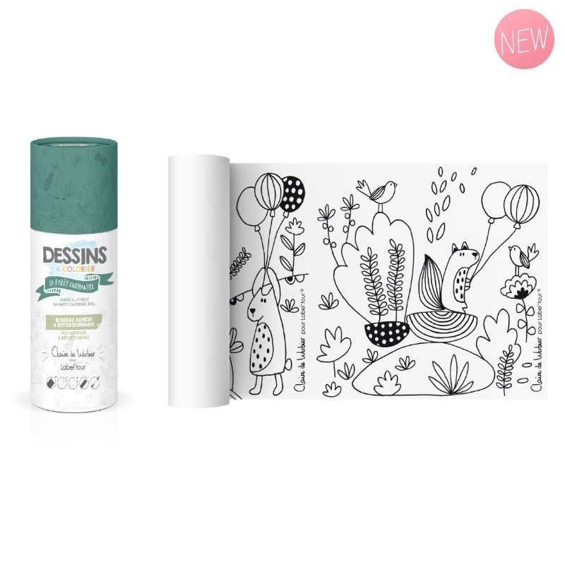 Rouleaux de dessins à colorier - La forêt enchantée Rouleaux de dessins à colorier - La forêt enchantée