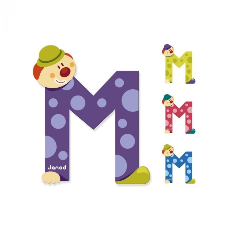 Lettre clown M Lettre clown M