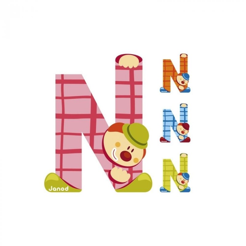Lettre clown N Lettre clown N