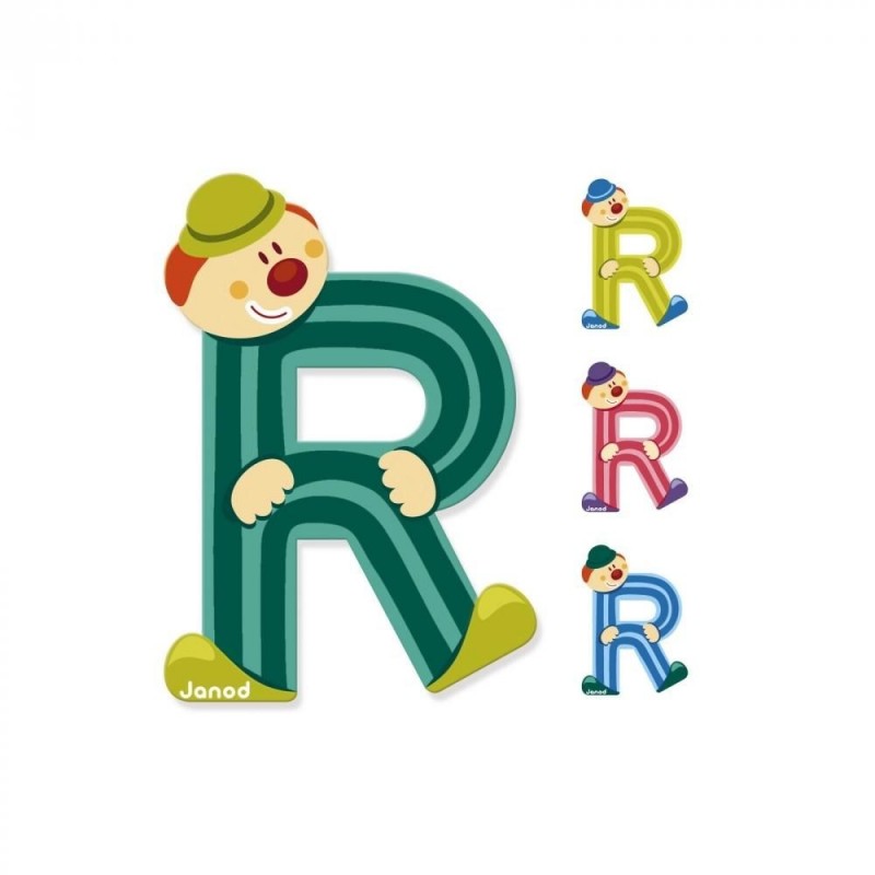 Lettre clown R Lettre clown R