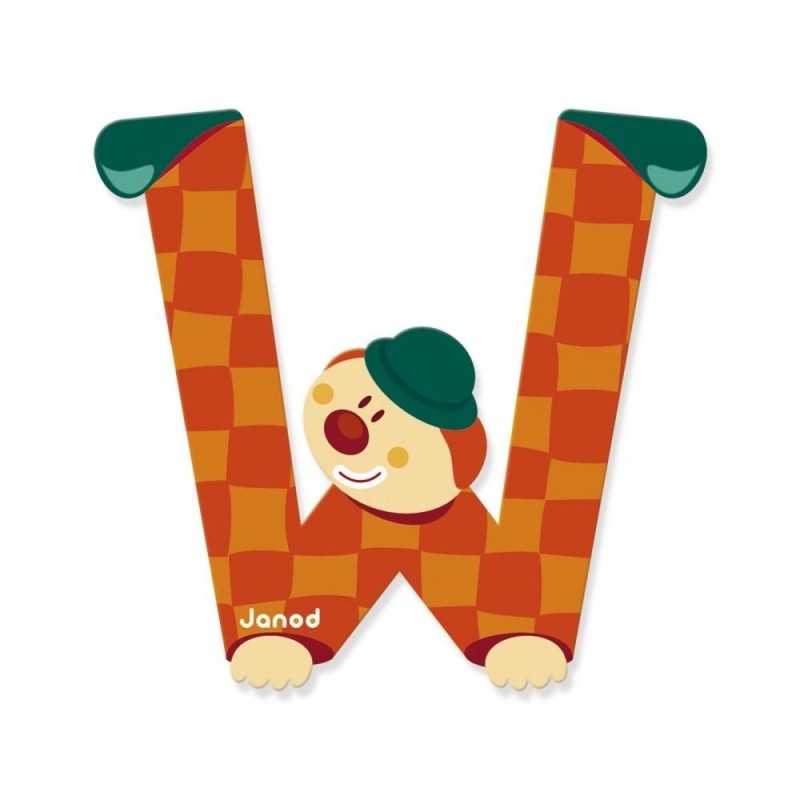 Lettre clown W Lettre clown W
