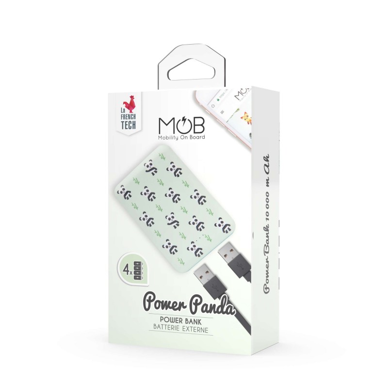 Batterie externe 10 000 mAh - Power animals Panda Batterie externe 10 000 mAh - Power animals Panda